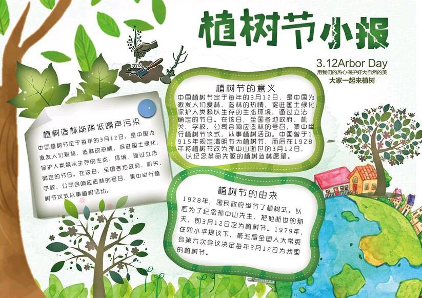植树节手抄报1